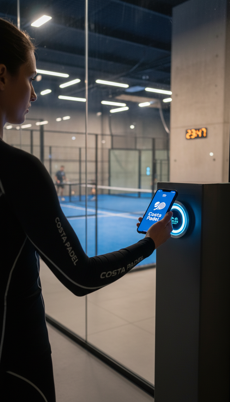 Book a court via the app