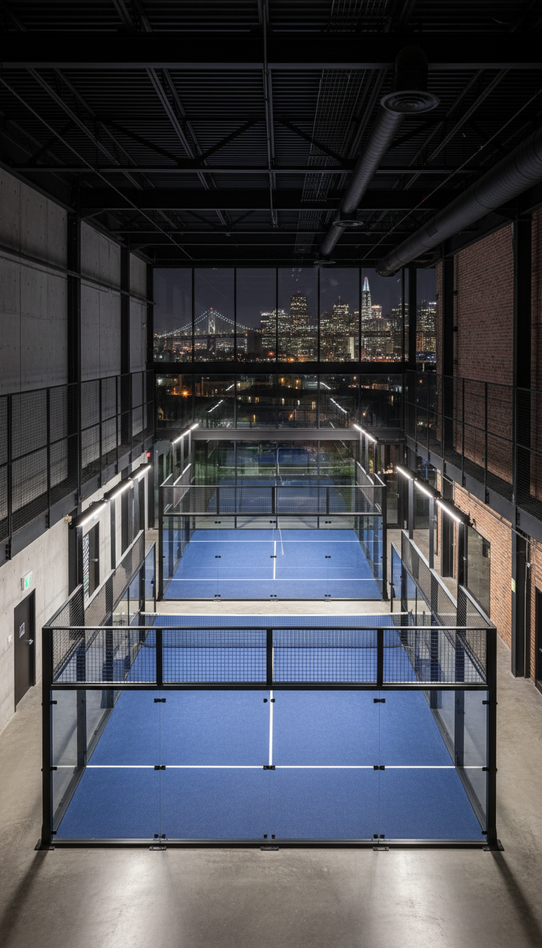 Indoor padel courts