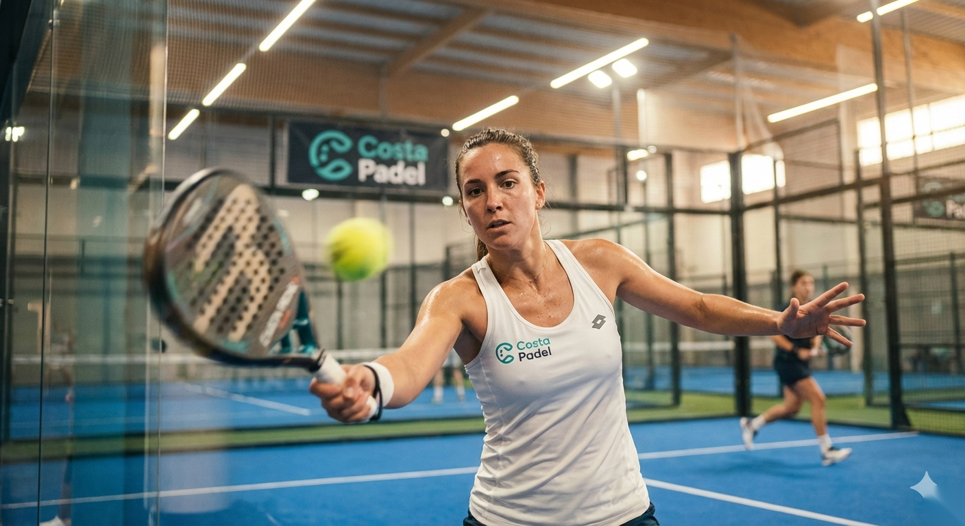 Woman playing padel